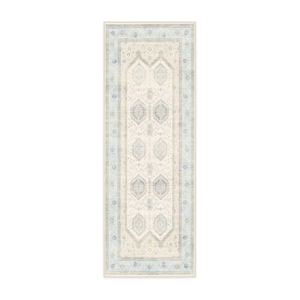 Ruggable -  2'x7' Washable Bridgerton Crown Affair Op Ivory/Blue